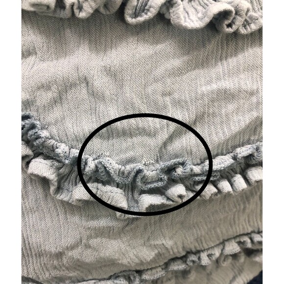 Free People Free-est Vienna Midi Skirt Tiered Asymmetrical Ruffle Blue S 282988 - Picture 8 of 8